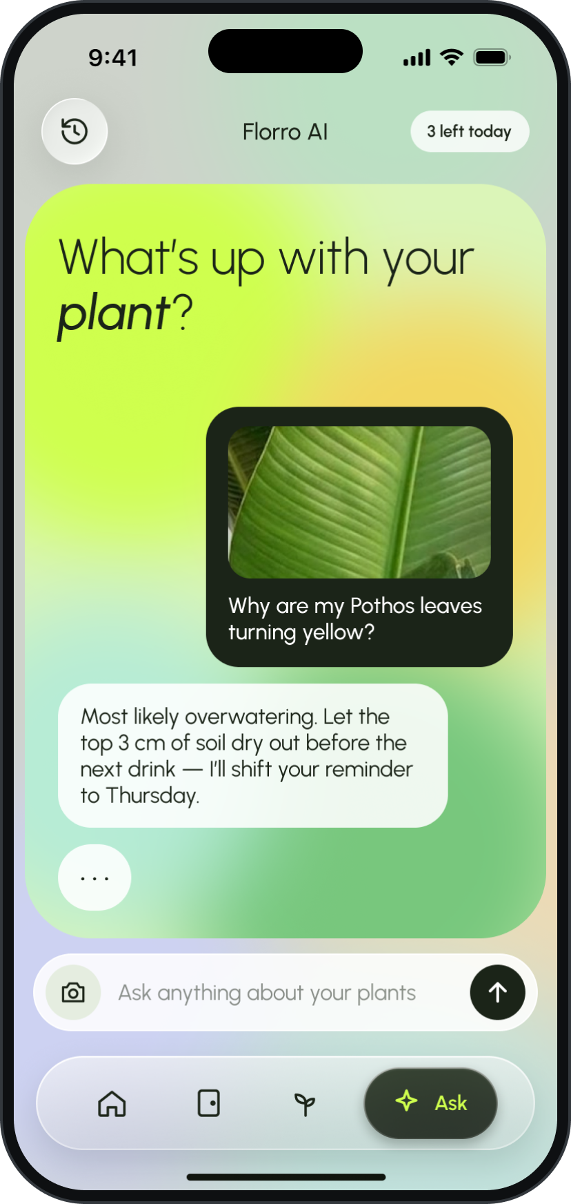 Florro app: AI assistant