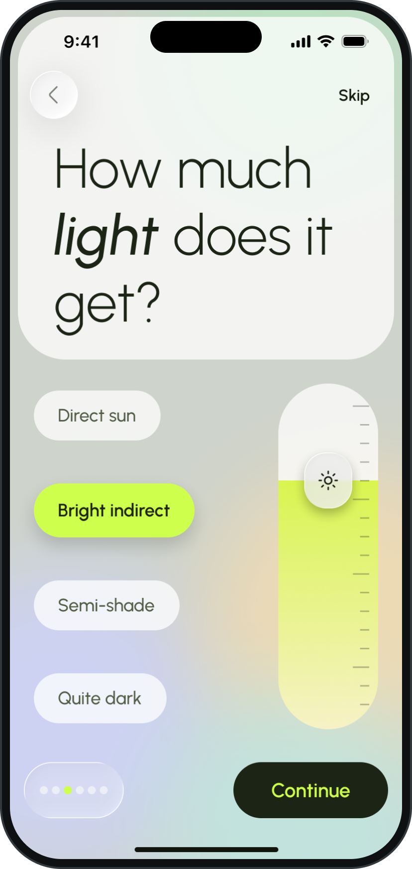 Florro app: room light question